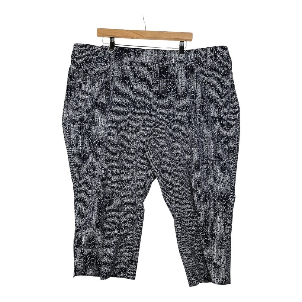Lane Bryant The Allie Cropped Career Wear Pants size 26 Black/White